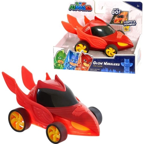 PJ Masks - Glow Wheelers - Pj Masks Speelgoedvoertuig met Licht & Geluid - Owlette