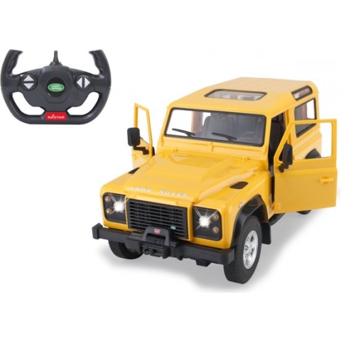 Jamara Rc Auto Land Rover Defender 29 Cm 1:14 Geel 2-delig