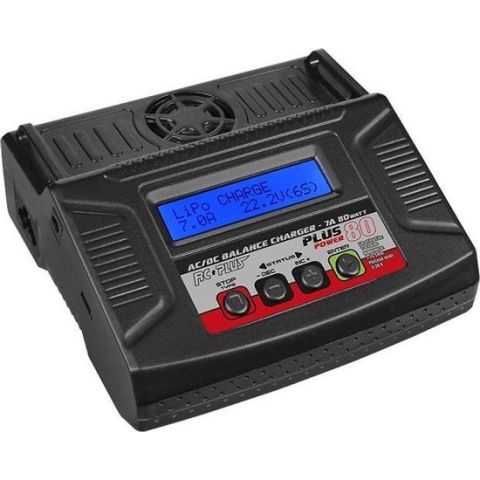 RC Plus - Power Plus 80 Charger - AC-DC - 80W - 1x 6S Lixx - 15 Nixx - 20V PB