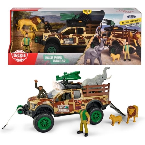 Dickie Toys Ford Raptor Wild Park Ranger Voertuig - Vanaf 3 jaar - Licht en geluid - Speelgoedvoertuig