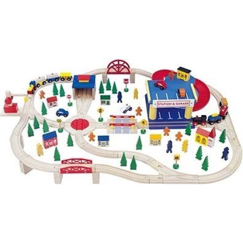Treinbaan met garage Mentari 6125