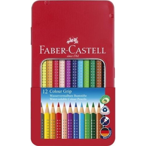 Faber-Castell kleurpotloden - Coloour Grip - blik 12 stuks - FC-112413