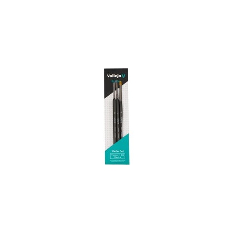 Vallejo B03990 Starter Set I - 3 Penselen - Size 3/0 & 1 - Triangular & Flat Pense(e)l(en)