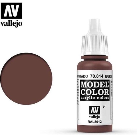 Vallejo 70814 Model Color Burnt Cad Red - Acryl Verf flesje