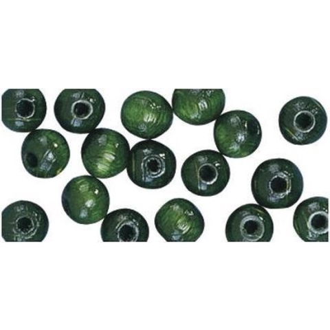 Groene hobby kralen van hout 10mm - 52 stuks - DIY sieraden maken - Kralen rijgen hobby materiaal