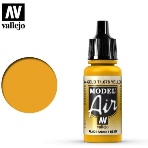 Vallejo 71078 Model Air Yellow RLM04 - Acryl Verf flesje