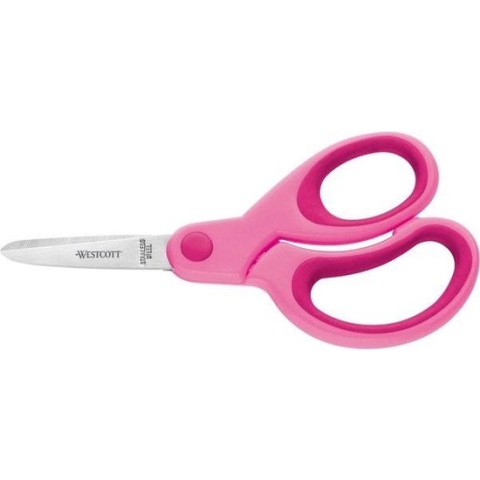 Westcott schaar Kids - 13cm - softgrip - spitse punt - roze - AC-E21582