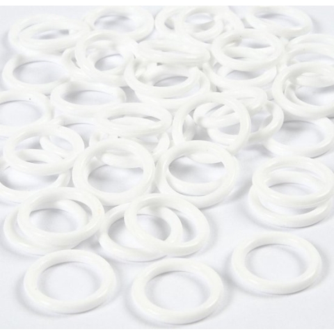 Creotime Plastic Ring Wit 50 Stuks