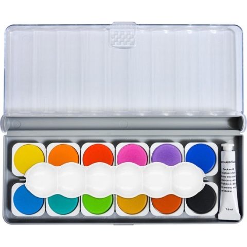 Verfdoos Eberhard Faber Winner 12 kleuren incl. mengpalet EF-578312