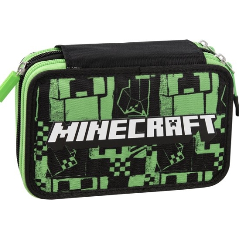 Minecraft Gevuld Etui 3 ritsen - 20 x 13 x 7 cm - Polyester
