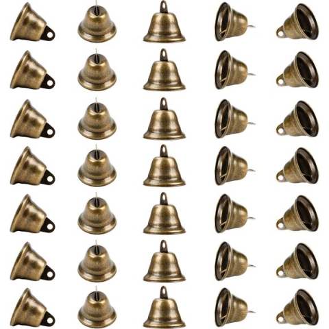 Belle Vous Vintage Bronzen Hobby Bellen (35 Pak) – 40 x 35mm – Mini Hang Bellen Voor DIY Kunst, Decoraties, Kerstmis, Sieraden, Windgongen en Honden Potjes Training, Zindelijk Maken