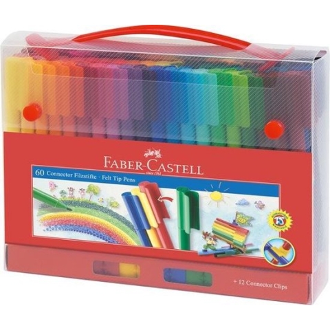 Faber-Castell viltstiften - Connector - koffer 60 stuks - FC-155560