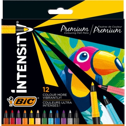 Kleurstift Bic Intensity etui à 12 kleuren