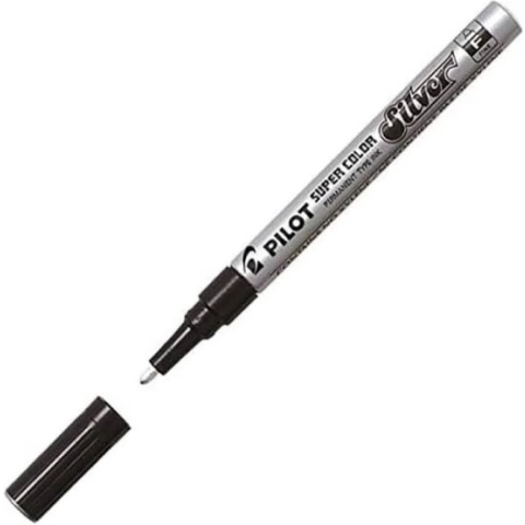 Viltstift pilot super sc-f-s rond 1mm zilver - 12 stuks