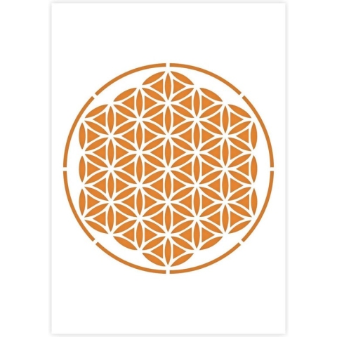 QBIX Mandala Sjabloon A4 Formaat Kunststof - Uitsnede diameter 18cm