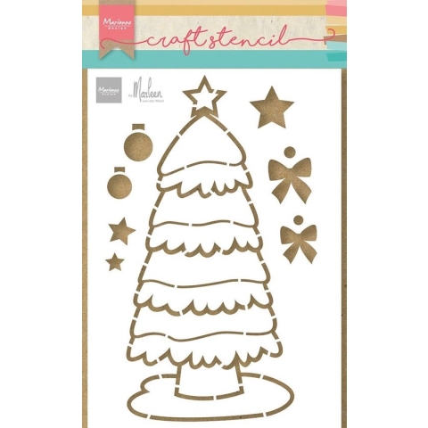 Craft stencil Christmas tree by Marleen