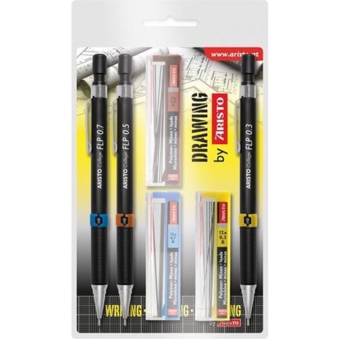 Aristo vulpotlodenset - HB - 0.35 / 0.5 / 0.7mm - met potloodstiftjes - AR-23559