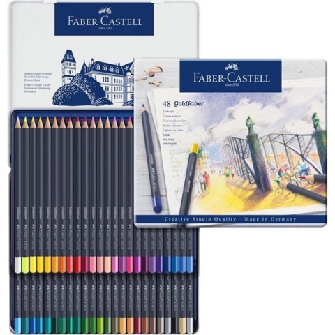 Faber-Castell kleurpotloden - Goldfaber - blik 48 stuks - FC-114748