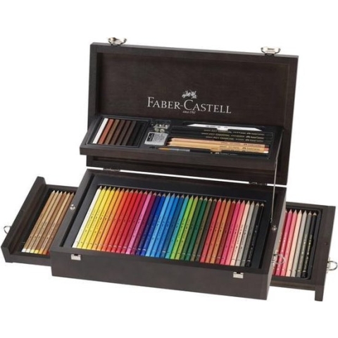 Faber-Castell kleurpotloden - Art&Graphic assortiment - houten kist 125 stuks - FC-110085