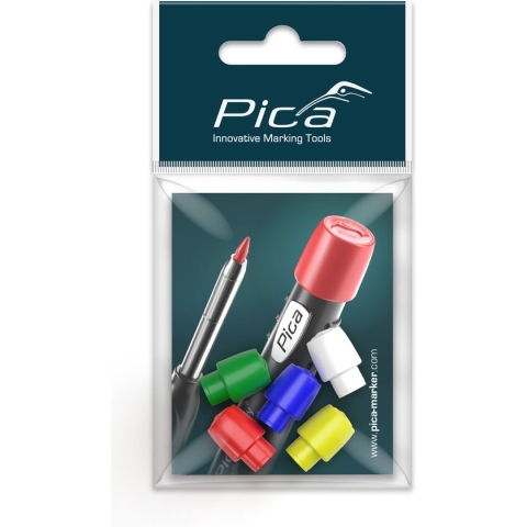 Pica Dry 55801 Gekleurde doppen voor pica 3030 (5 stuks)