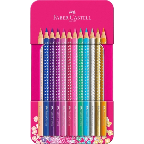 Faber-Castell kleurpotloden - Sparkle - 12 stuks in blik - FC-201737