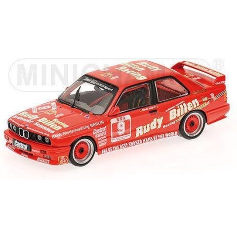 Minichamps BMW M3 #9 DTM Avus 1988 "Rudy Billen" H.Grohs Schaal 1:43