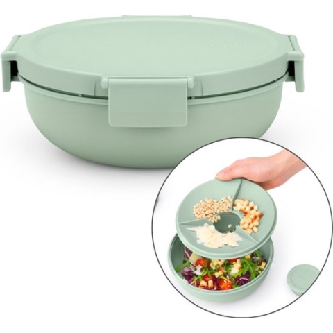 Brabantia Make & Take Salade Lunchbox To Go - 1,3 l - Kunststof - Jade Green