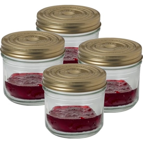 Set van 12x stuks weckpotten/inmaakpotten met schroefdeksel 500 ml - Inmaakpotten - Weckpotten