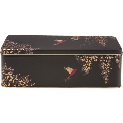 Sara Miller - Blik - Vogels - Donkerpaars - 24,5x10,5x8cm