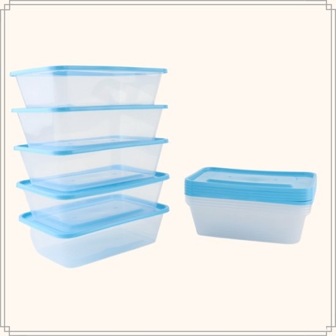 Orange85 Meal prep bakjes - Vershoudbakjes - Diepvriesbakjes - 20 stuks - 600 ml - Blauw