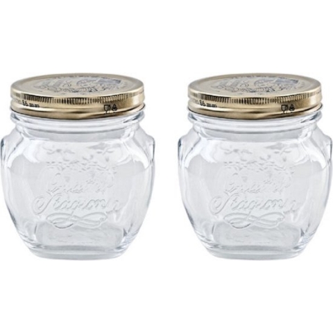 Set van 4x stuks weckpotten/opslag potten met draaideksel 200 ml van glas