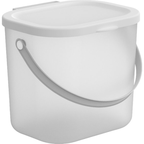 Rotho Albula - Transparante container/ voorraadbus 6L - Wit mat