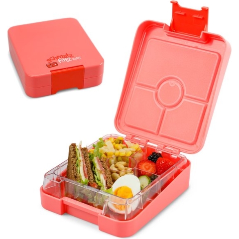 schmatzfatz junior snackbox 4 vakken 18 x 15 x 5 cm (BxHxD)