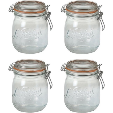 12x stuks weckpot/inmaakpot met klepdeksel 0.5 liter