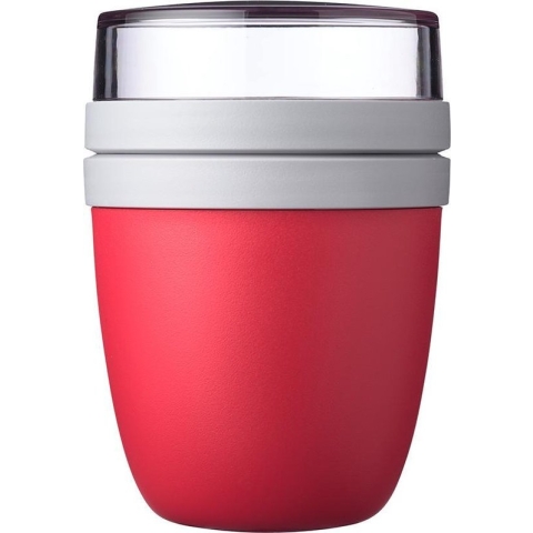 Mepal - Lunchpot Ellipse - 500 ml - Muesli beker to go - Nordic red - Geschikt voor vriezer, magnetron en vaatwasser
