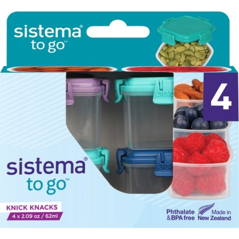 To Go Set van 4 Voorraaddozen - Mini Assorti