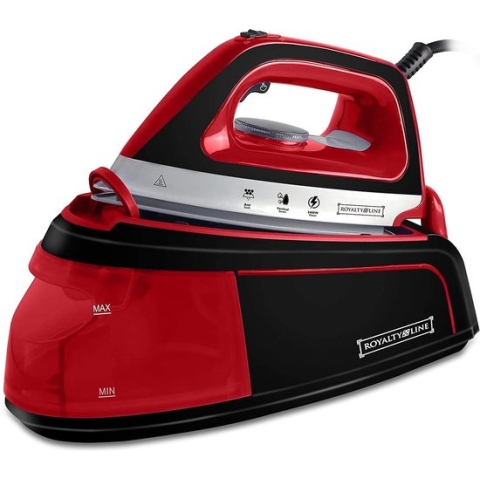 Royalty Line® DBST2300W Strijkijzer - 2400W - Stoomstrijkijzer - Strijkijzer Met Stoomgenerator - 1.2 L Waterreservoir - Keramische Zoolplaat - Rood