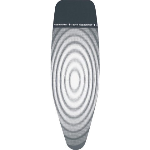 Brabantia Strijkplankhoes D - 135 x 45 cm - met Hittebestendige Parkeerplaats - Complete Set - Titan Oval