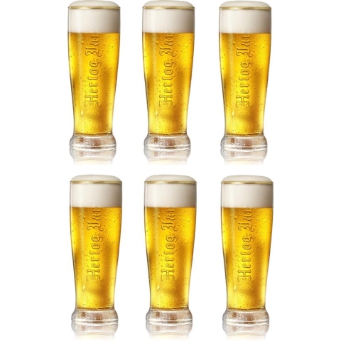 Hertog Jan Pilsener Bierglazen 25cl set van 6 - Bier Glas 0,25 l - 250 ml