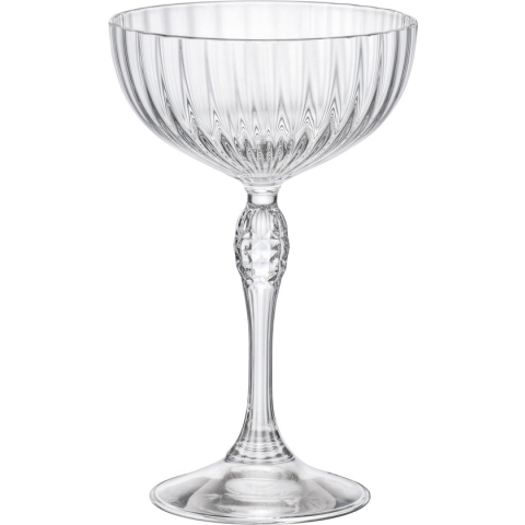 Bormioli Rocco America's Cocktail Martini glazen - 22 cl - 6 stuks - Champagneglazen - Coupe - Kristalglas - Vaatwasserbestendig