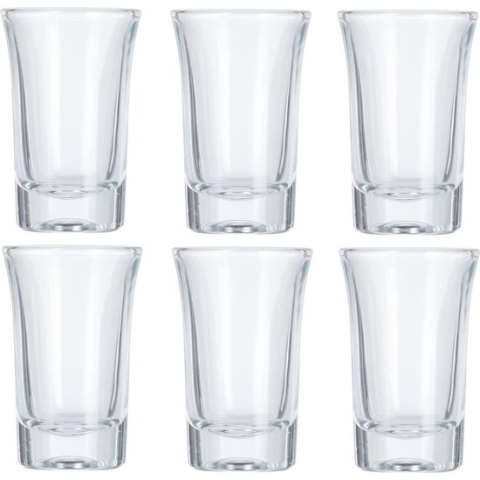 12x shotglazen / borrelglaasjes - 40 ml - glas - rond - shotglas / borrelglas
