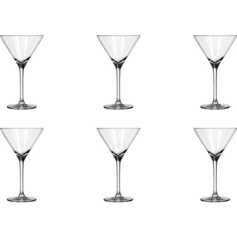 6x Cocktail/martini glazen transparant 260 ml Specials serie - 20 cl - Cocktail glazen - Cocktails drinken - Cocktailglazen van glas