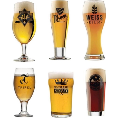 Balvi Bierglas set l'Hédoniste - Glas - Helder - Set van 6