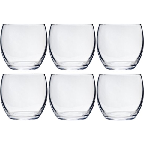 18x Stuks waterglazen/sapglazen transparant 340 ml - Glazen / drinkglazen