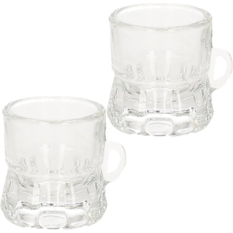Oktoberfest Bierpul shotglazen met handvat - 2 cl - 12 stuks