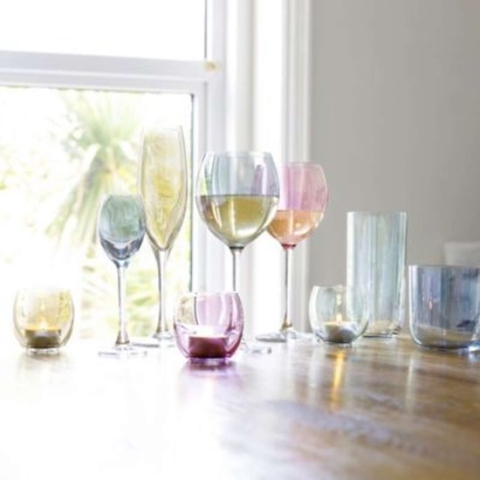 L.S.A. Polka Waterglazen - Set van 4 Stuks - Pastel - Assorti