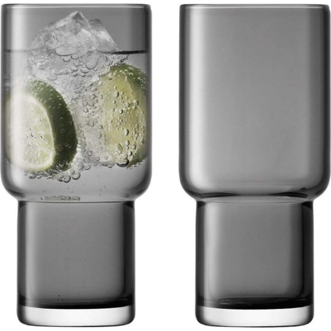 LSA International Utility Waterglas - 300 ml - Set van 2 Stuks - Grijs