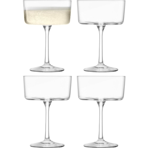L.S.A. - Gio Cocktailglas 230 ml Set van 4 Stuks - Glas - Transparant