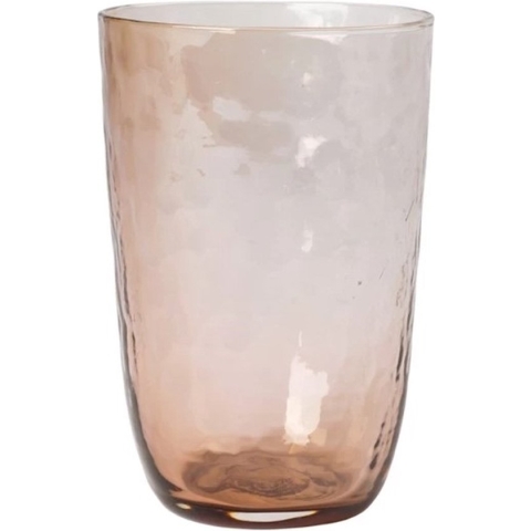 Broste Copenhagen Hammered glas 50cl bruin