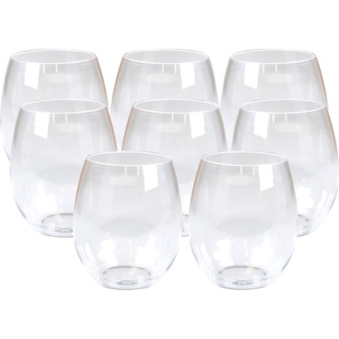 Depa Drinkglas - 20x - transparant - onbreekbaar kunststof - 390 ml - feest waterglazen